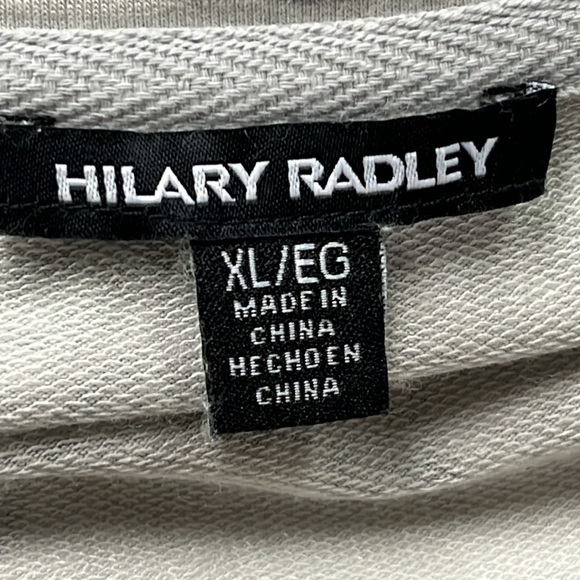 HILARY RADLEY Grey/WHT Camo Crew Side Slit SLVless Beachy Minimal Midi Dress XL - Picture 5 of 16